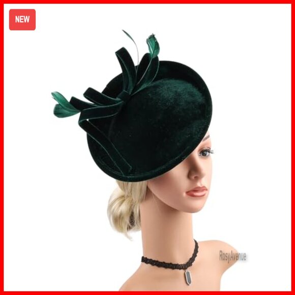 Velvet Fascinator Hat for Special Occasions, Adjustable Headband, Dry Clean Only main image 5